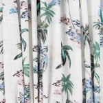 Viscose Faixas Florais Preta - Ribes y Casals