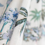 Viscose Faixas Florais Preta - Ribes y Casals