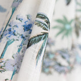 Viscose Faixas Florais Preta - Ribes y Casals