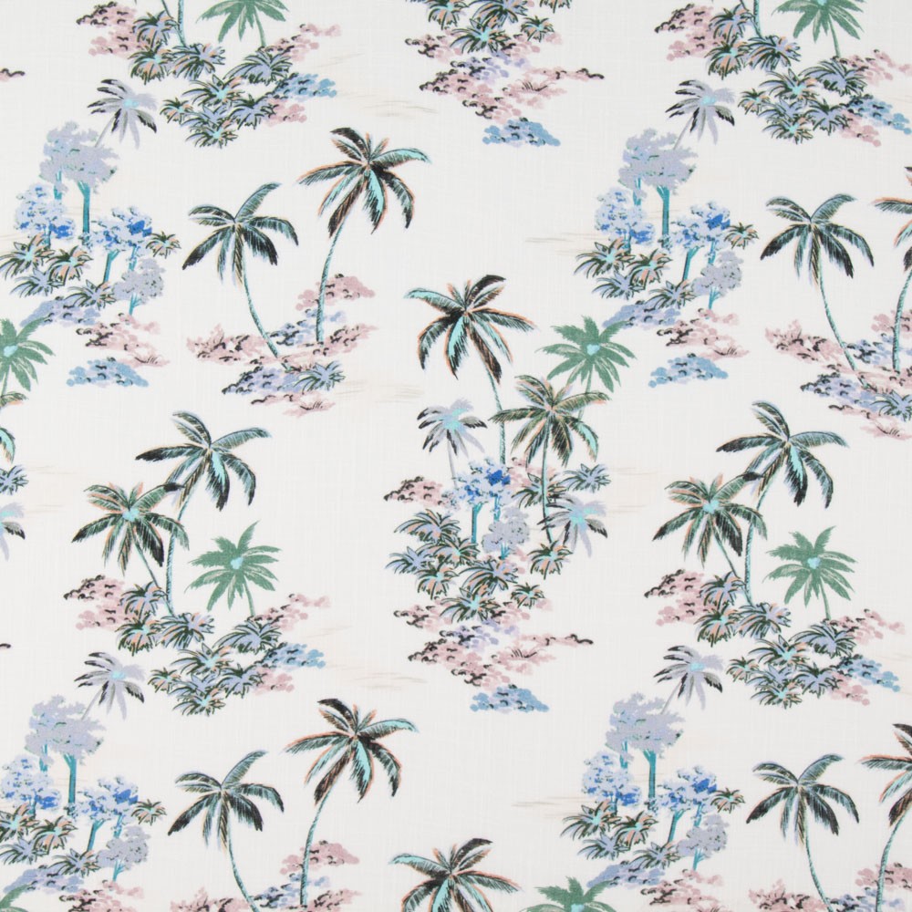 Viscose Faixas Florais Preta - Ribes y Casals