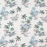 Viscose Faixas Florais Preta - Ribes y Casals