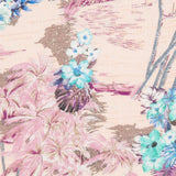 Viscose Faixas Florais Preta - Ribes y Casals