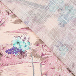 Viscose Faixas Florais Preta - Ribes y Casals