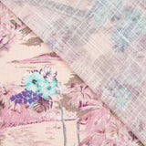 Viscose Faixas Florais Preta - Ribes y Casals