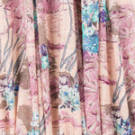 Viscose Faixas Florais Preta - Ribes y Casals