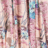 Viscose Faixas Florais Preta - Ribes y Casals