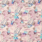 Viscose Faixas Florais Preta - Ribes y Casals