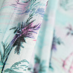 Viscose Faixas Florais Preta - Ribes y Casals