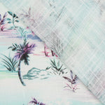 Viscose Faixas Florais Preta - Ribes y Casals