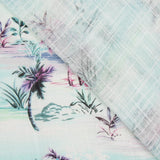 Viscose Faixas Florais Preta - Ribes y Casals