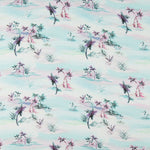 Viscose Faixas Florais Preta - Ribes y Casals