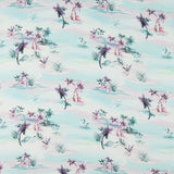 Viscose Faixas Florais Preta - Ribes y Casals