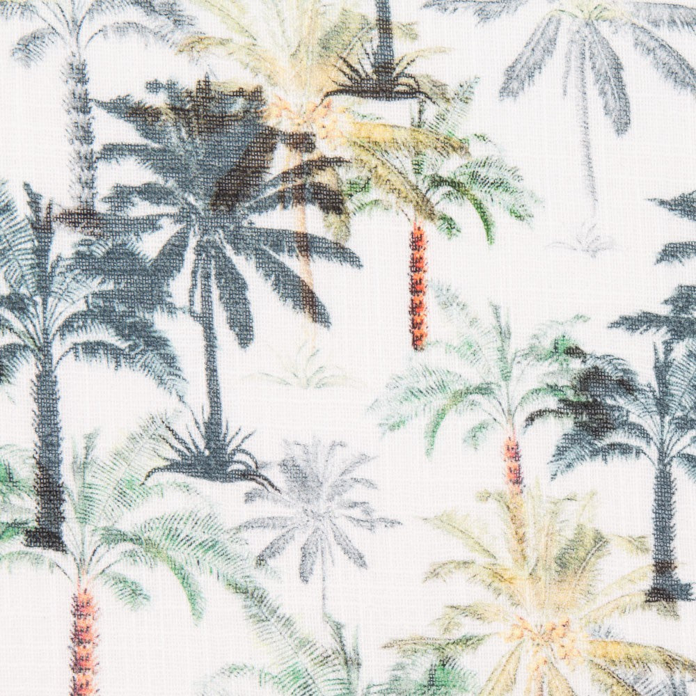 Viscose Faixas Florais Preta - Ribes y Casals