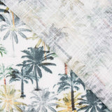 Viscose Faixas Florais Preta - Ribes y Casals