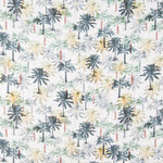 Viscose Faixas Florais Preta - Ribes y Casals