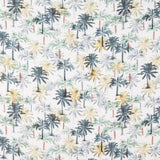 Viscose Faixas Florais Preta - Ribes y Casals