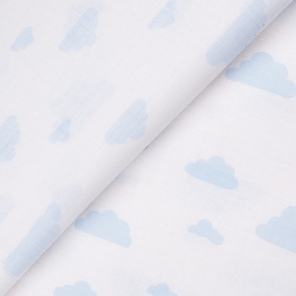 Lençol Estampado Nuvéns Azul - Ribes y Casals
