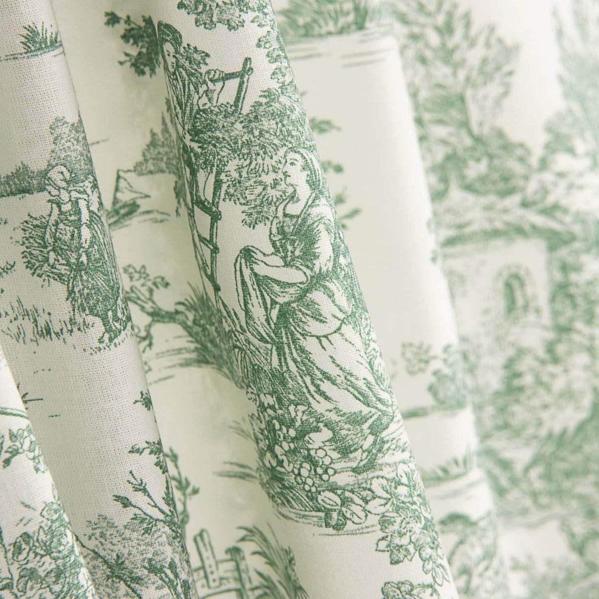 Lençol Toile de Jouy Verde - Ribes y Casals