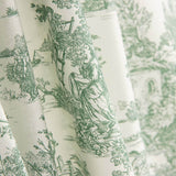 Lençol Toile de Jouy Verde - Ribes y Casals