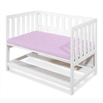 Lençol de Berço Bolinhas Fundo Rosa - Ribes y Casals