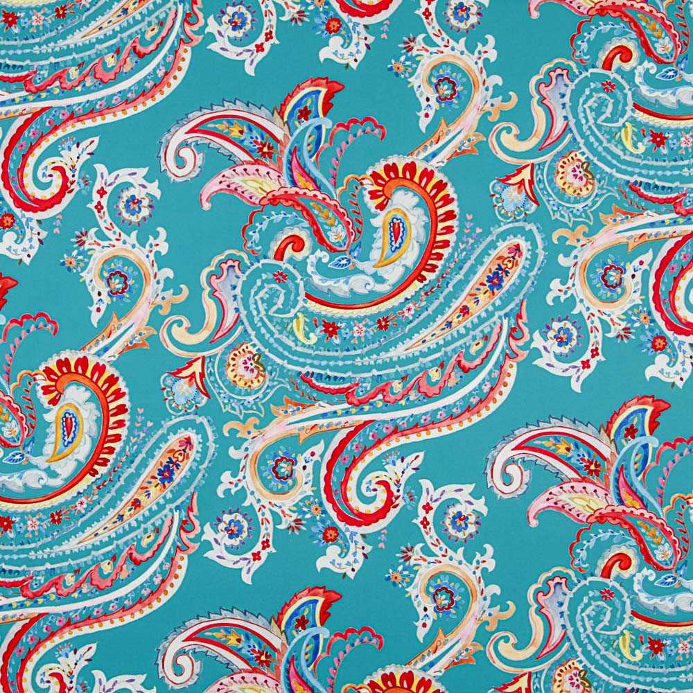 Sarja Elástica Paisley Azul - Ribes y Casals