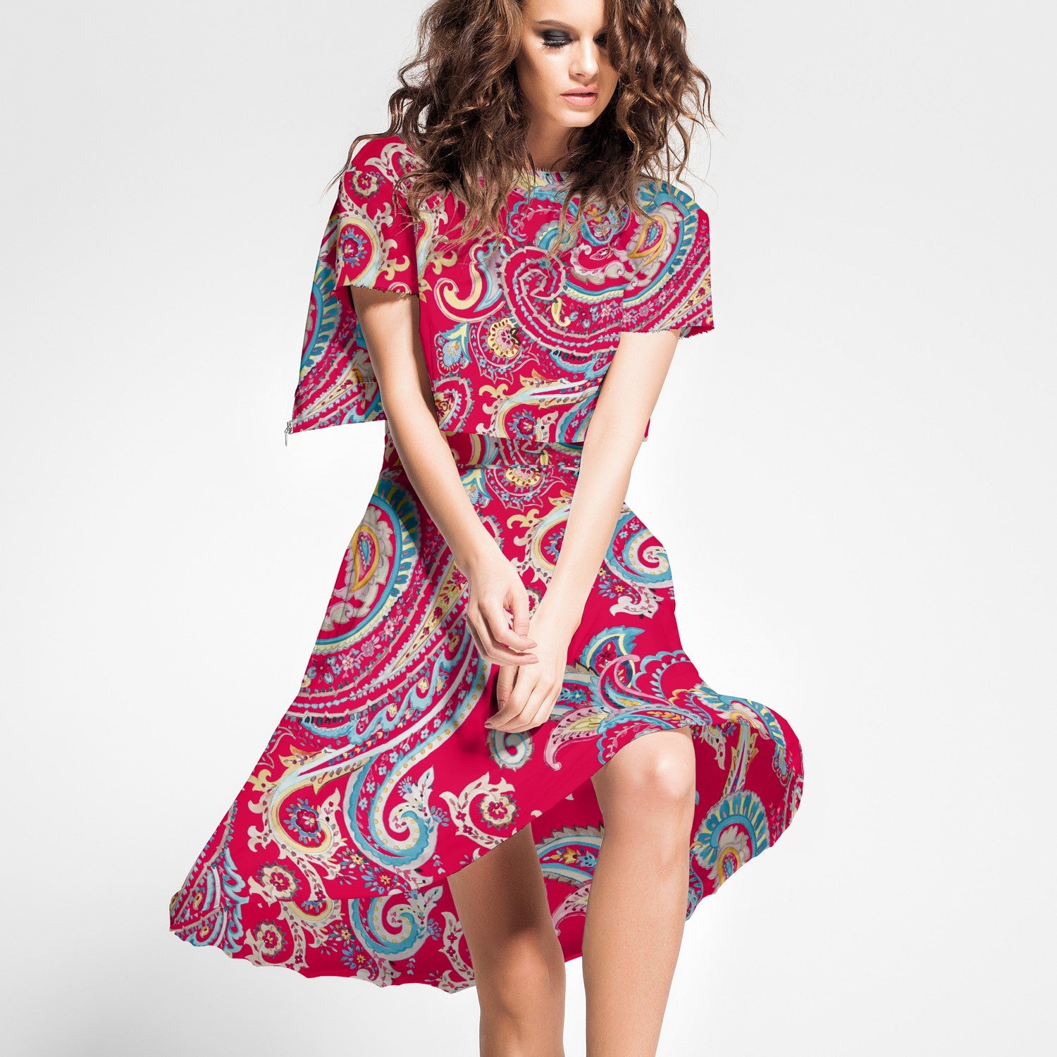 Sarja Elástica Paisley Rosa - Ribes y Casals