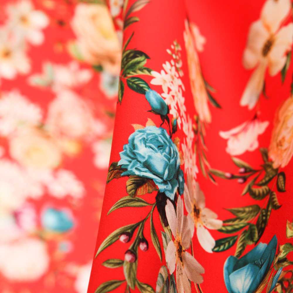 Sarja Elástica Cravos Vermelho - Ribes y Casals