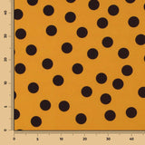 Tecido de Sarja Elástica Círculos Amarelo - Ribes y Casals