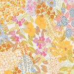 Viscose Faixas Florais Preta - Ribes y Casals