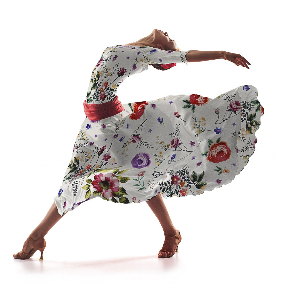 Sarja Elástica Flor Manila Crua - Ribes y Casals