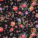 Sarja Elástica Flor Manila Preta - Ribes y Casals