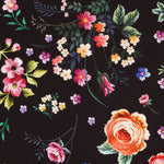 Sarja Elástica Flor Manila Preta - Ribes y Casals