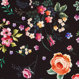 Sarja Elástica Flor Manila Preta - Ribes y Casals