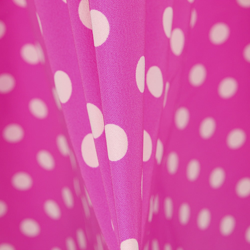 Sarja Elástica Bolinhas Fúscsia - Ribes y Casals