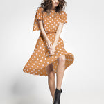 Sarja Elástica Bolinhas Tangerina - Ribes y Casals