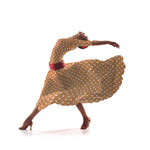 Sarja Elástica Bolinhas Tangerina - Ribes y Casals