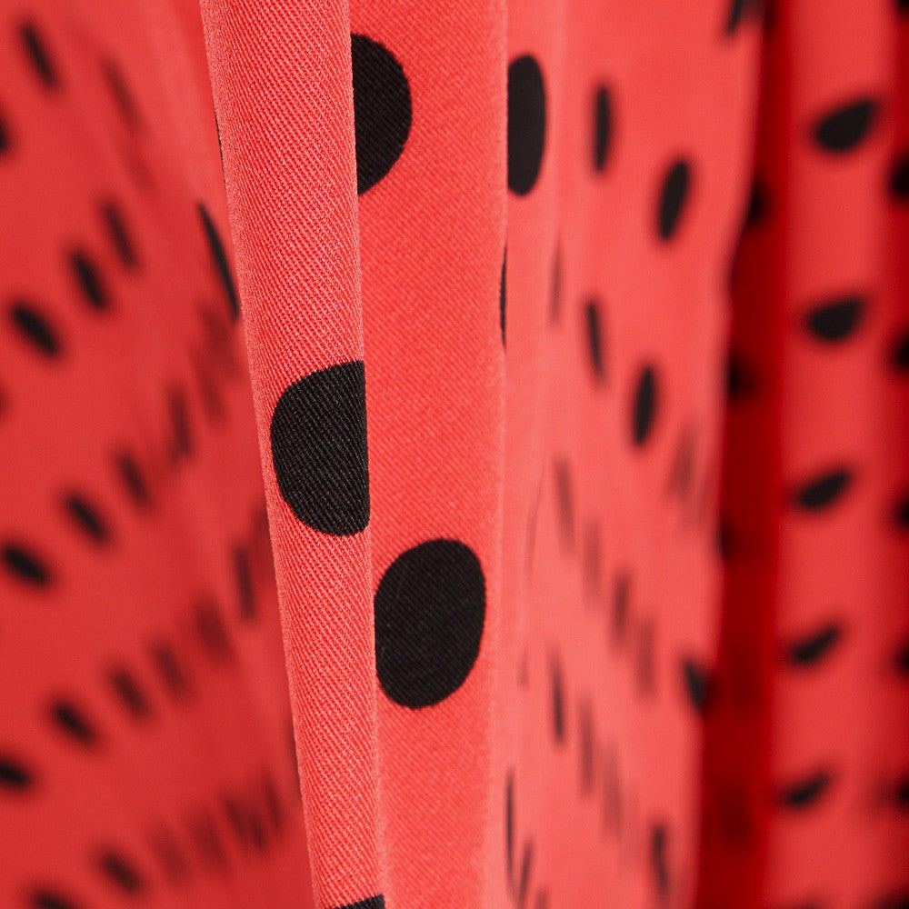 Sarja Elástica Bolinhas Preto Coral - Ribes y Casals