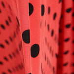 Sarja Elástica Bolinhas Preto Coral - Ribes y Casals