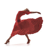 Sarja Elástica Bolinhas Preto Coral - Ribes y Casals