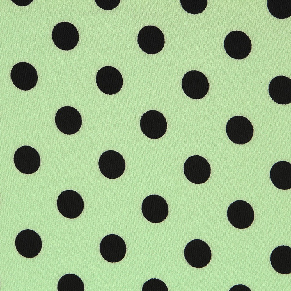 Sarja Elástica Bolinhas Preto Hortelã - Ribes y Casals