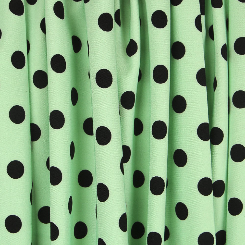 Sarja Elástica Bolinhas Preto Hortelã - Ribes y Casals