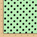 Sarja Elástica Bolinhas Preto Hortelã - Ribes y Casals