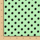 Sarja Elástica Bolinhas Preto Hortelã - Ribes y Casals