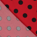 Sarja Elástica Bolinhas Preto Vermelho - Ribes y Casals