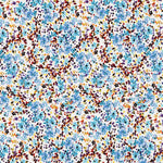 Sarja Viscose Florzinhas Azul - Ribes y Casals