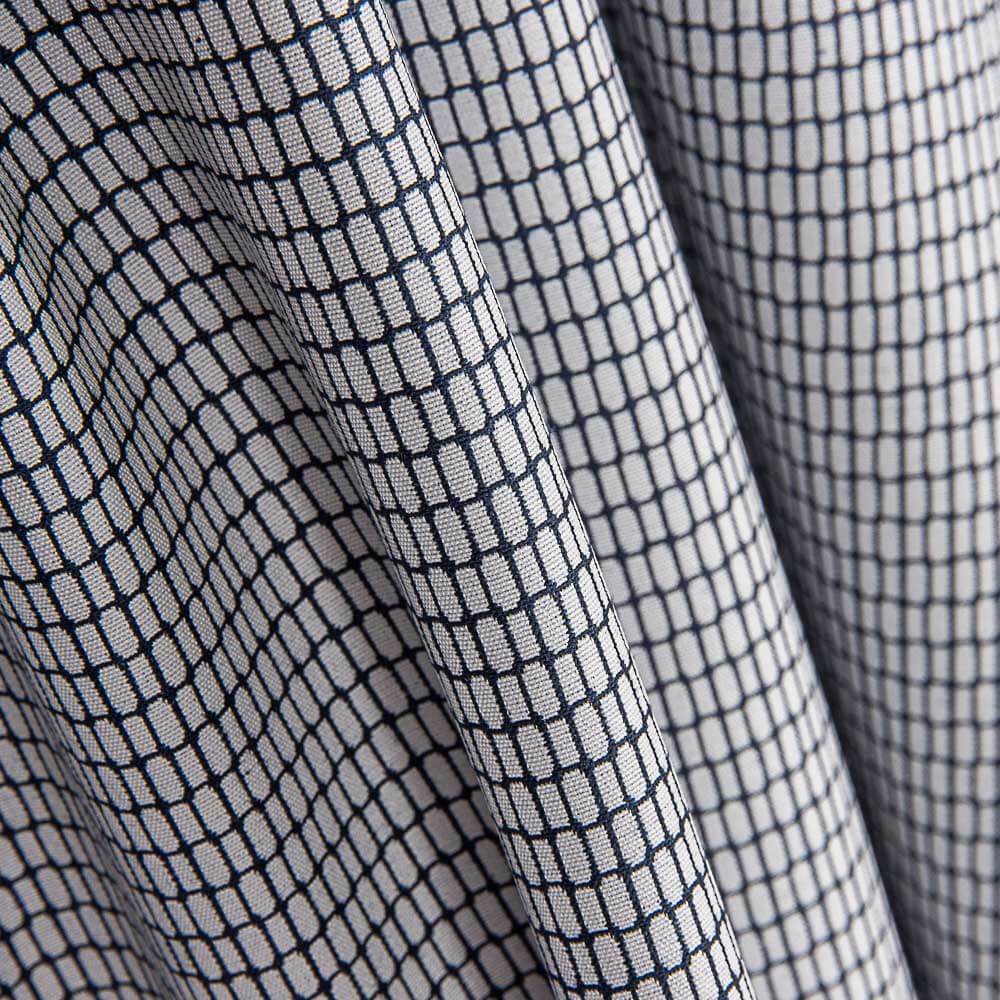 Sarga Poliéster Lycra Geométrico Marino - Ribes y Casals
