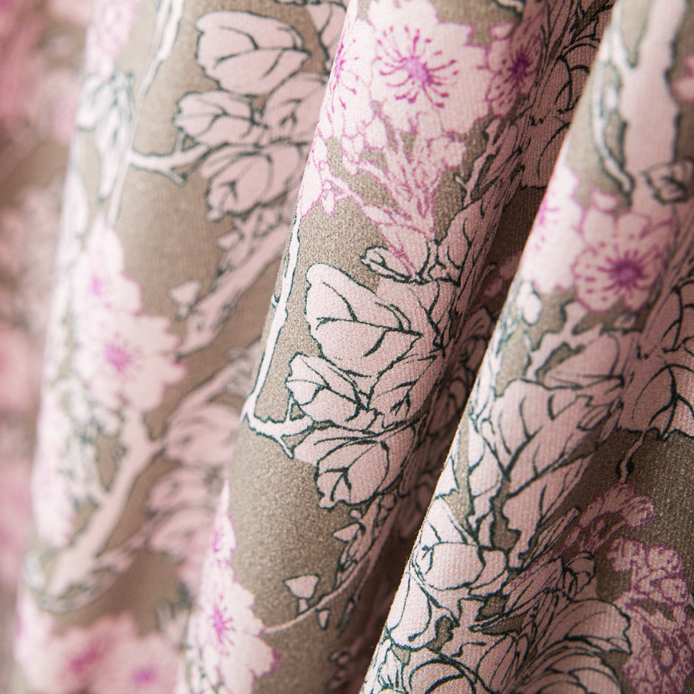 Sarja Spandex Floral Rosa - Ribes y Casals