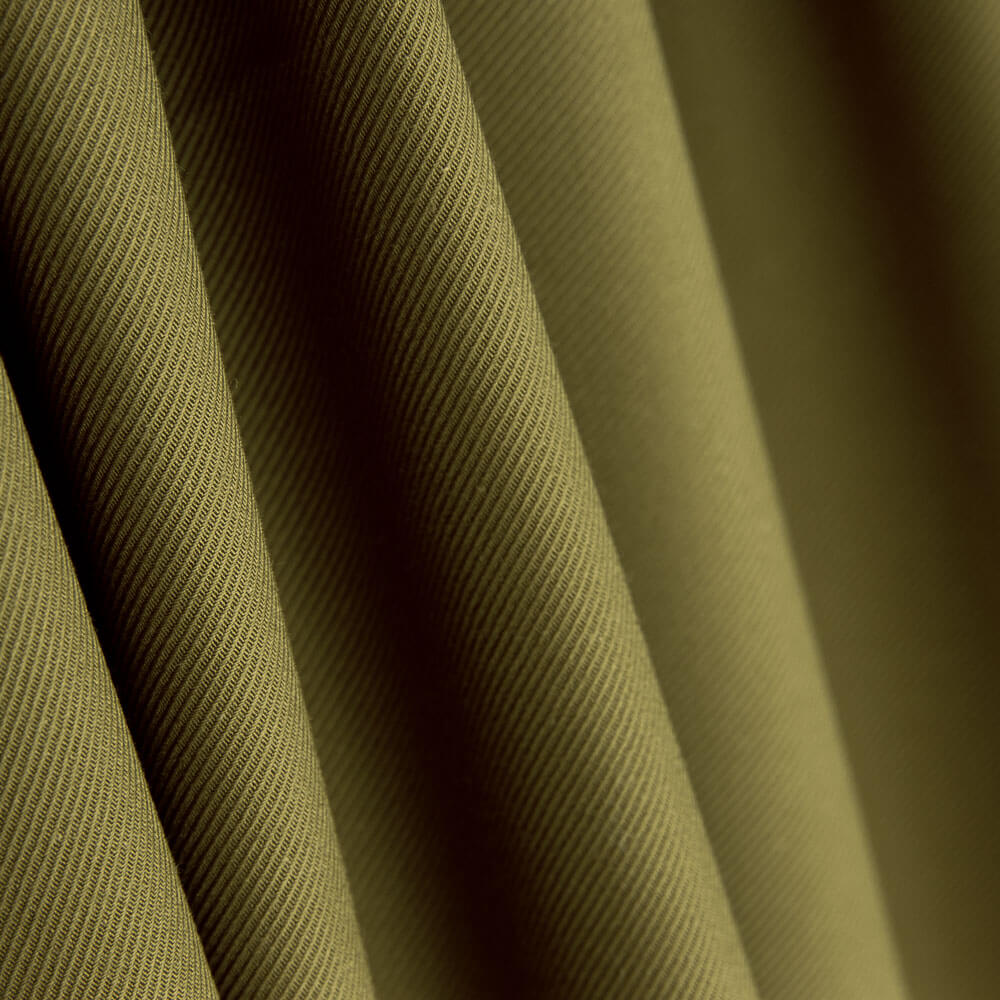 Retal Sarga Tricotina Algodón Verde Caqui 65x140 cm - Ribes y Casals