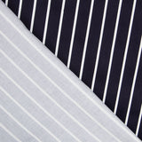 Cetim de Algodão Stretch Listrado Navy - Ribes y Casals