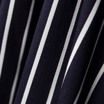 Cetim de Algodão Stretch Listrado Navy - Ribes y Casals